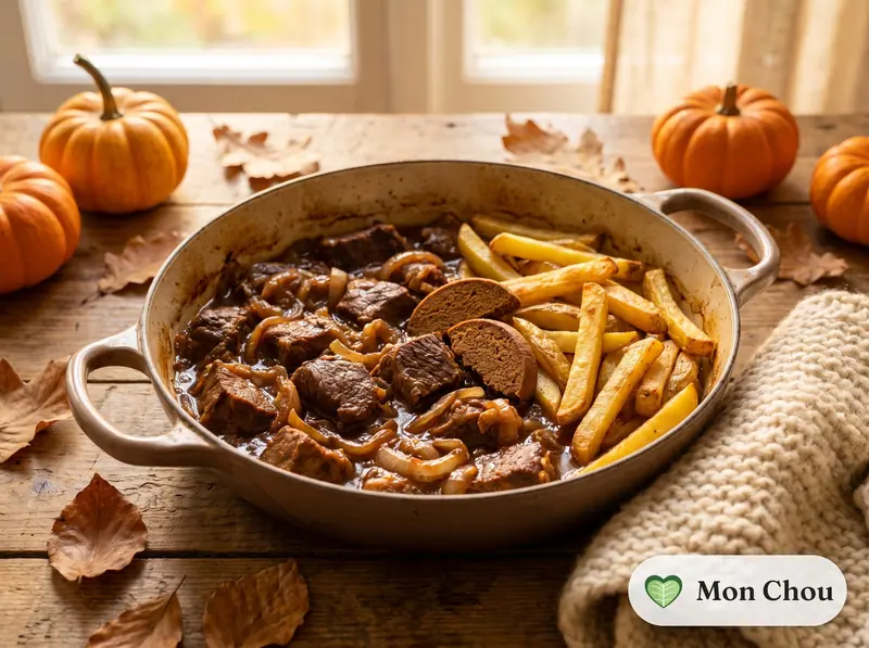 Carbonade flamande et frites au four