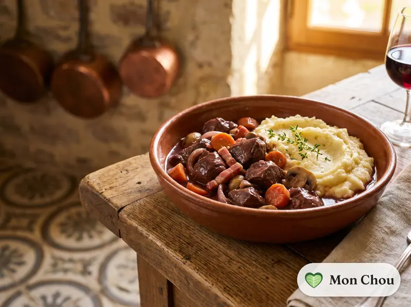 Civet de chevreuil et purée de céleri