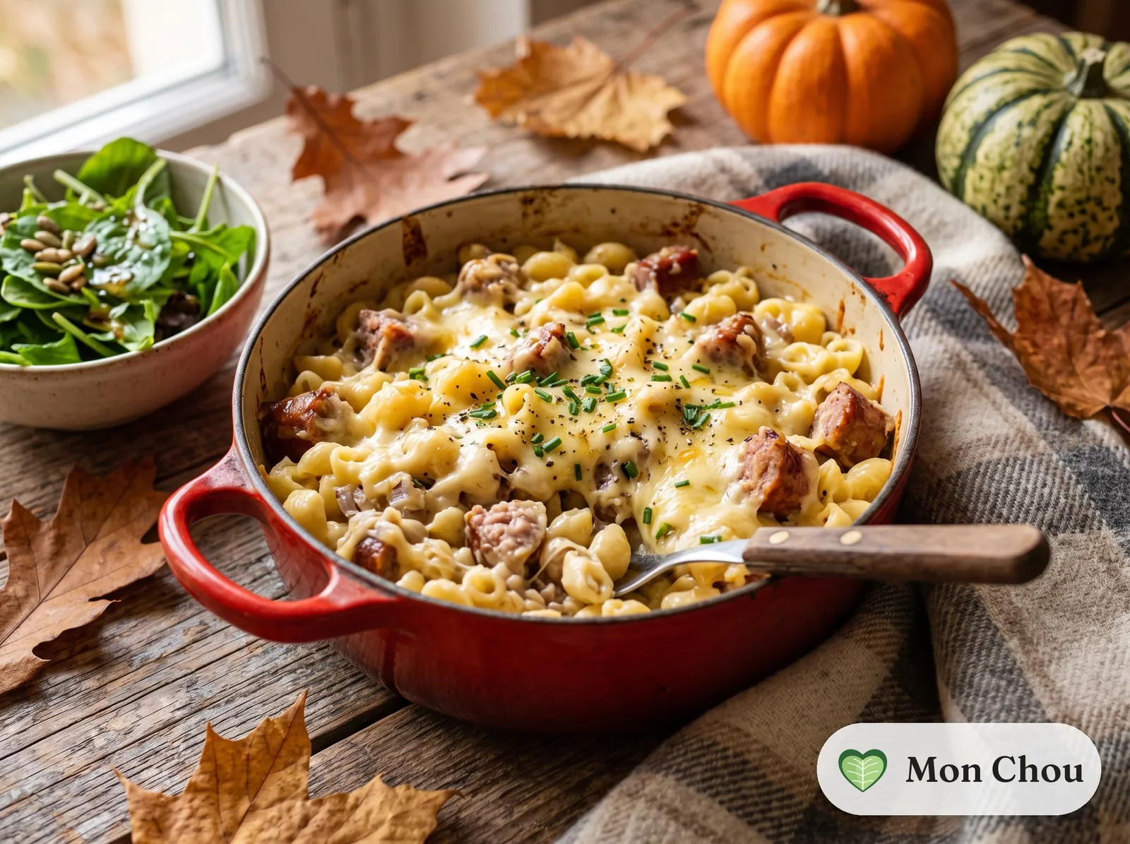 Nudeln mit Morteau Wurst und Comté