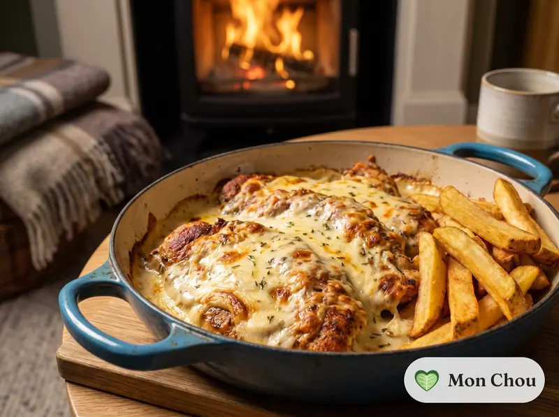 Escalopes de dinde au maroilles et frites