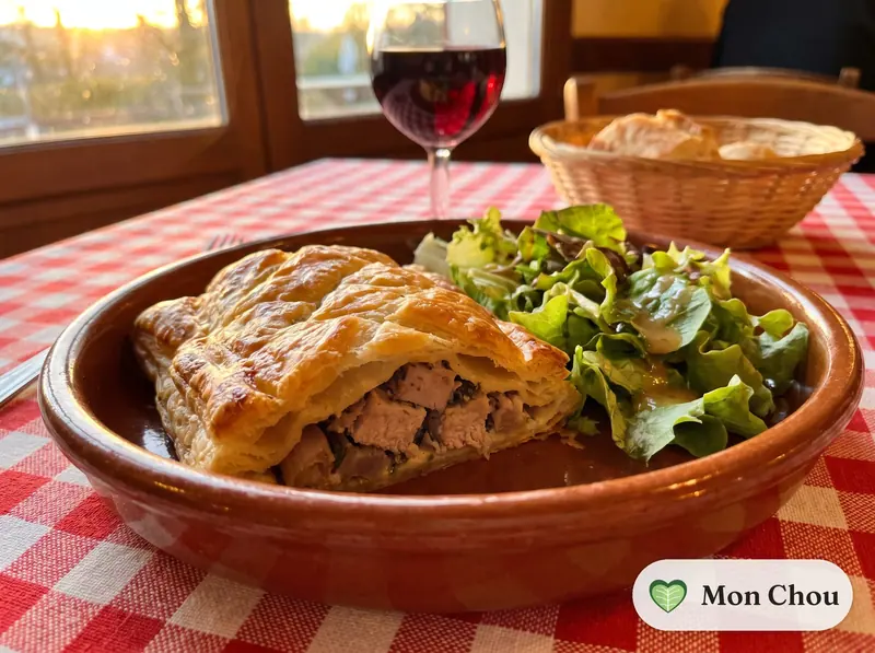 Pâté lorrain et salade verte