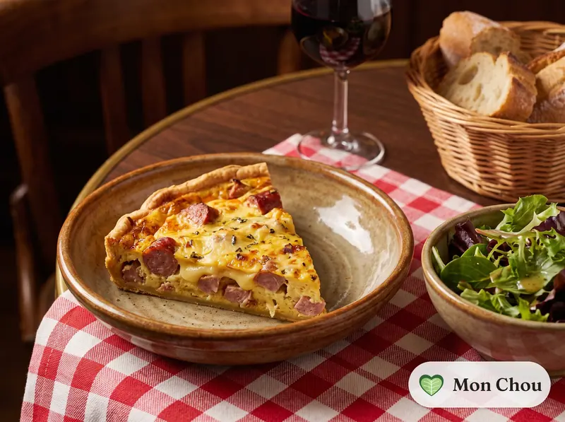 Quiche à la saucisse de Morteau et au comté