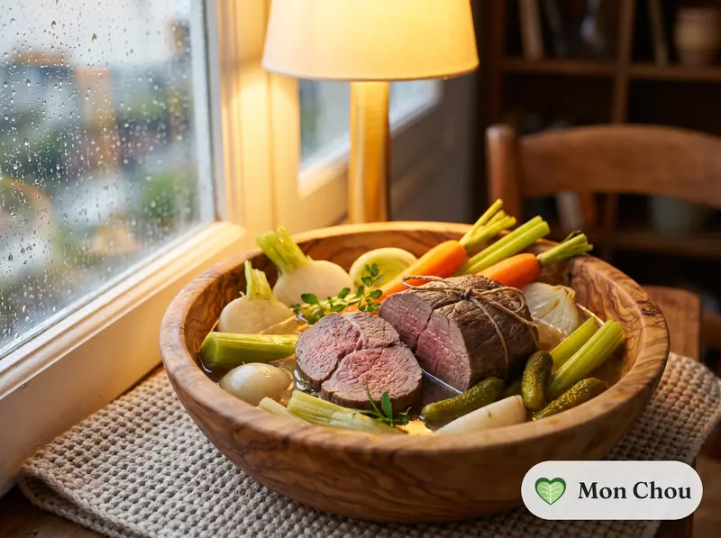 Bœuf à la ficelle et légumes du pot