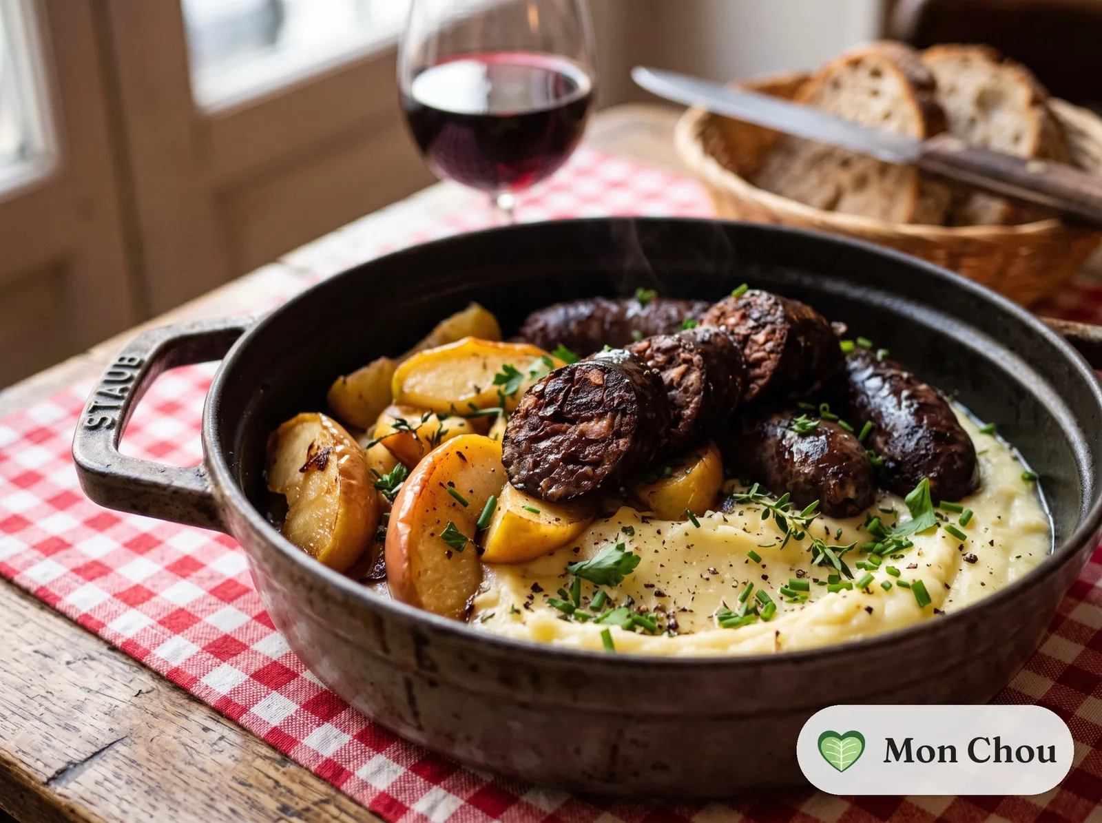 Boudin noir aux pommes et purée