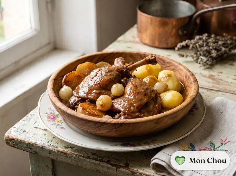 Canard aux navets et pommes vapeur