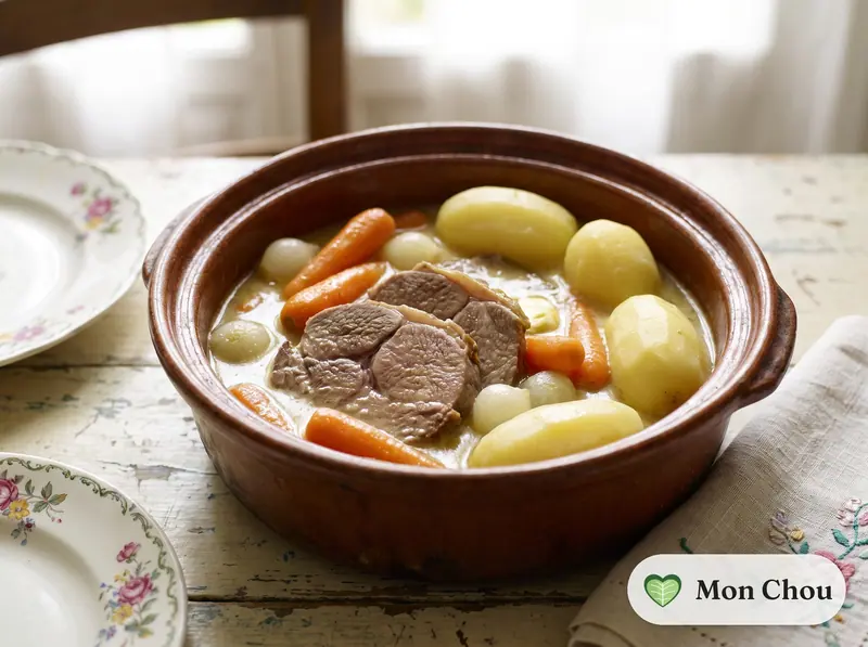 Cul de veau à l&rsquo;angevine et pommes vapeur