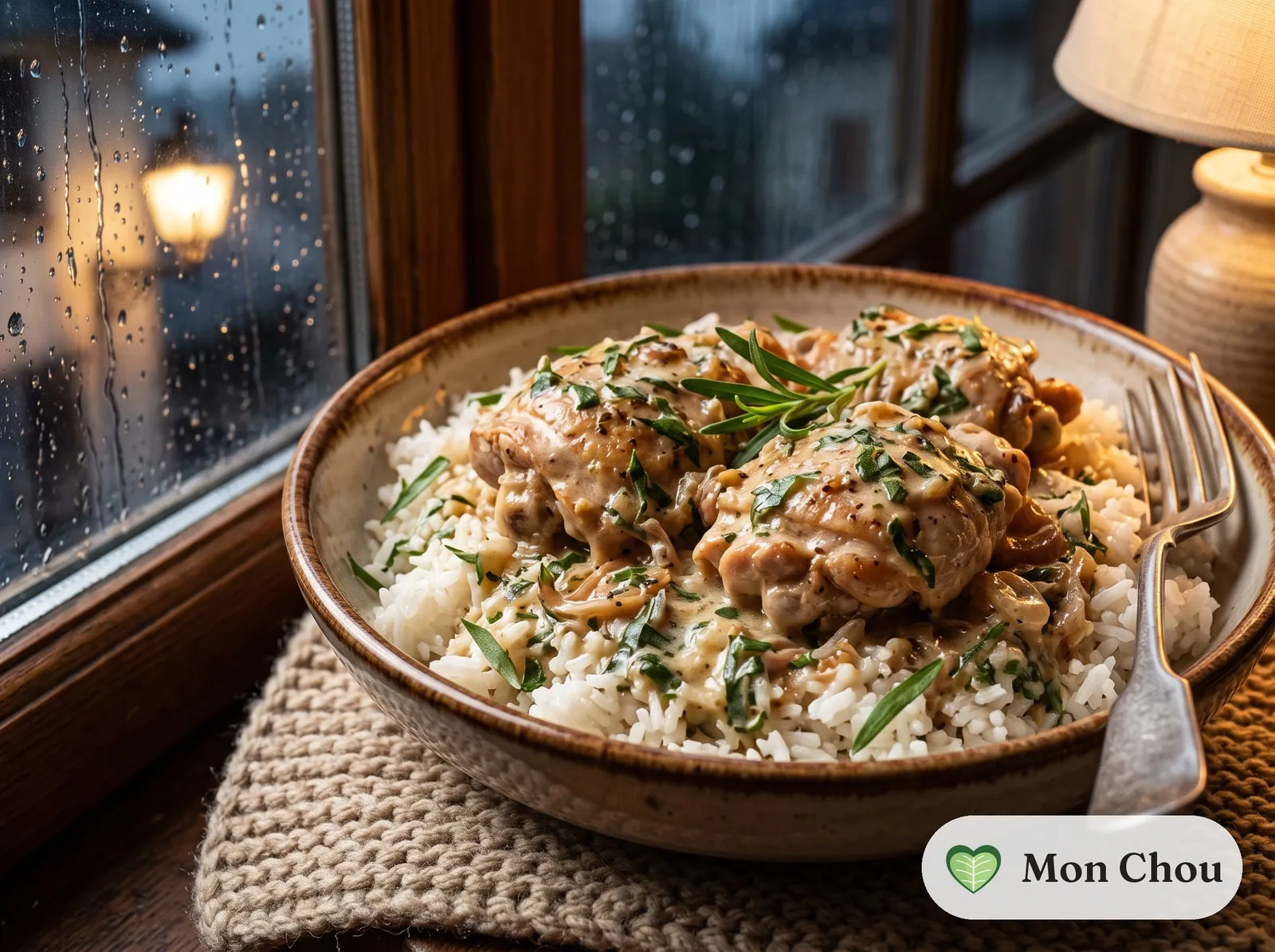 Poulet à l&rsquo;estragon et riz