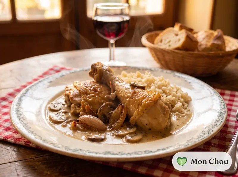 Poulet vallée d&rsquo;Auge et riz