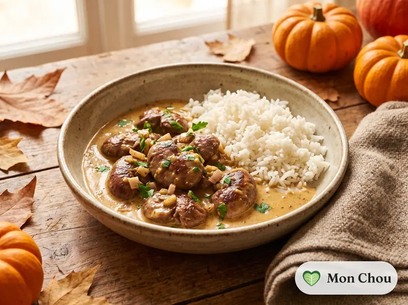 Rognons de veau à la moutarde de Dijon et riz