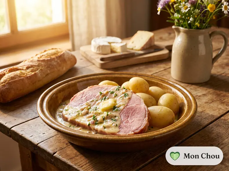 Saupiquet de jambon et pommes vapeur