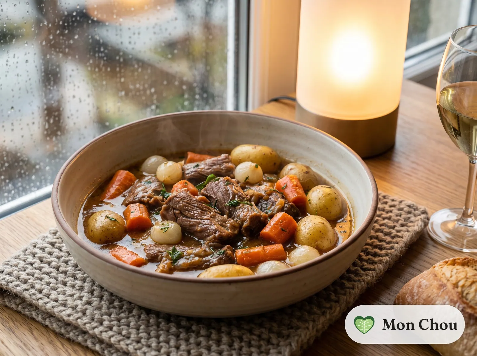 Tendrons de veau aux carottes et pommes vapeur