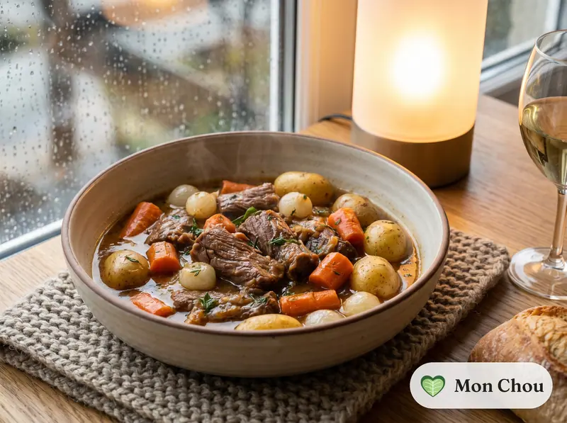 Tendrons de veau aux carottes et pommes vapeur