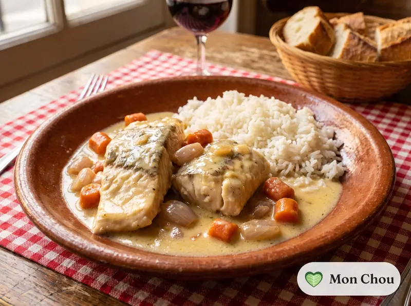 Brochet au beurre blanc et riz