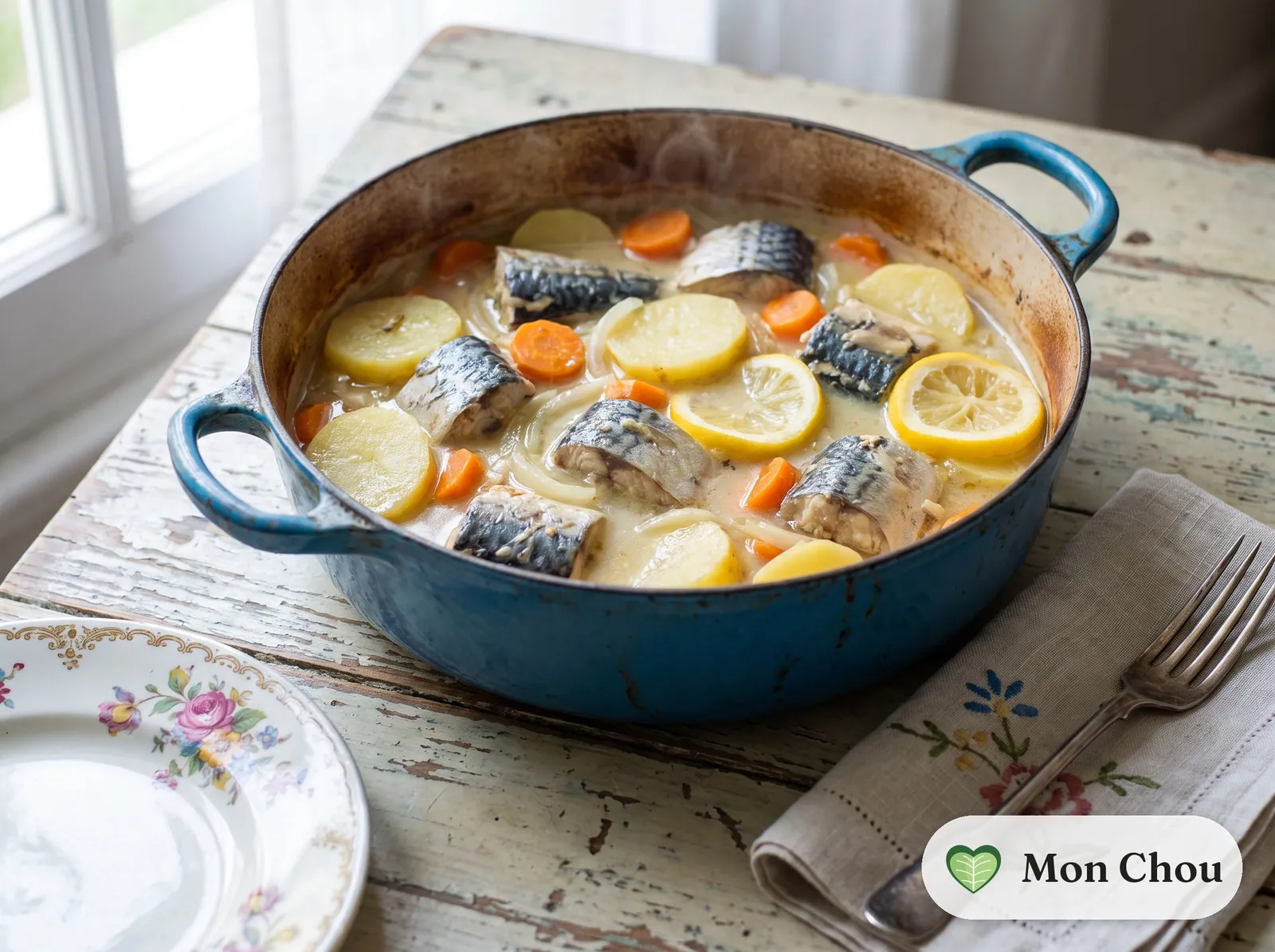 Mackerel in White Wine with Warm Potatoes
