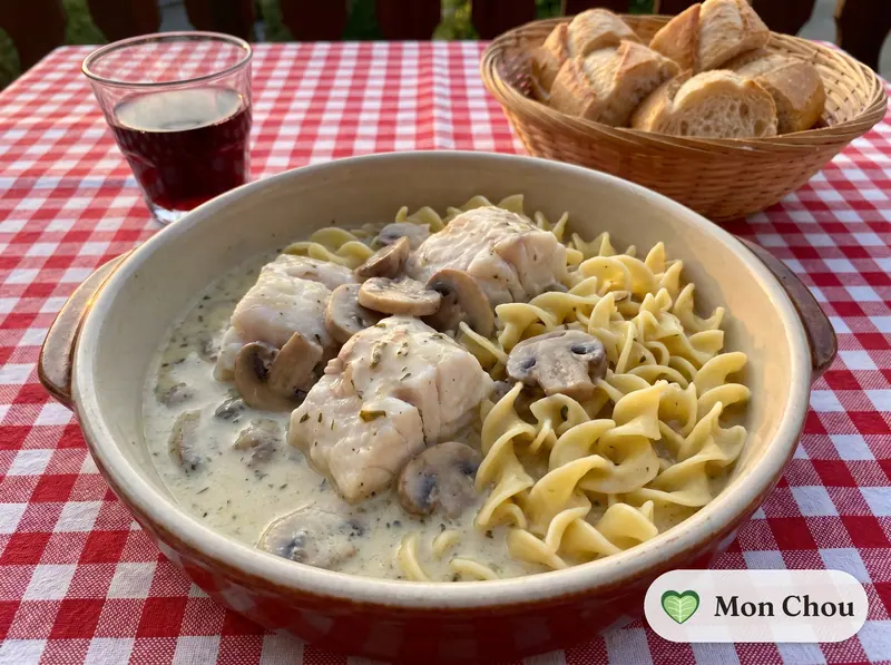 Matelote alsacienne au riesling et nouilles