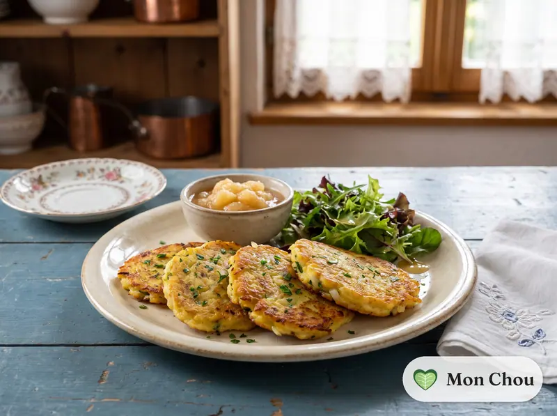 Grumbeerekiechle et salade verte