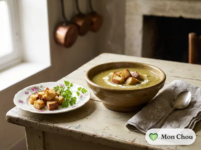 Potage Argenteuil et croûtons