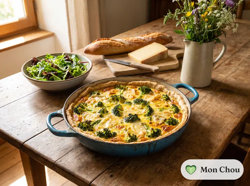 Quiche aux brocolis et au comté