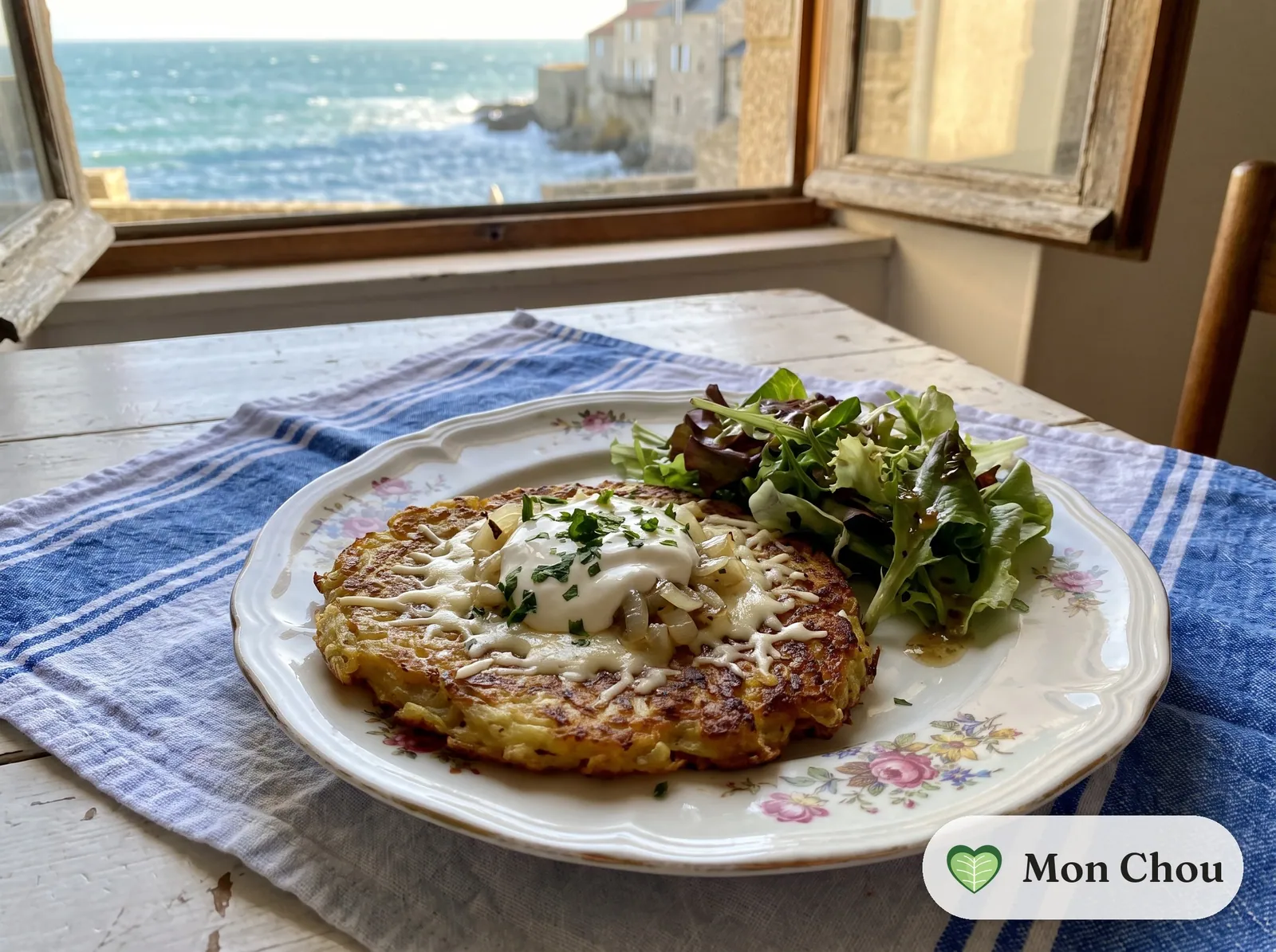 Râpée morvandelle et salade verte