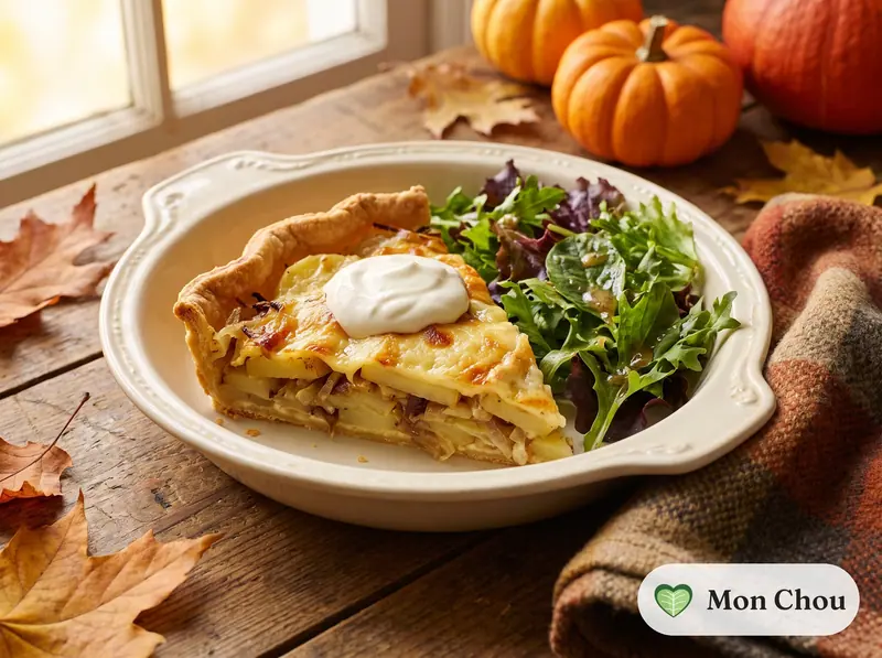 Tarte au munster et aux pommes de terre