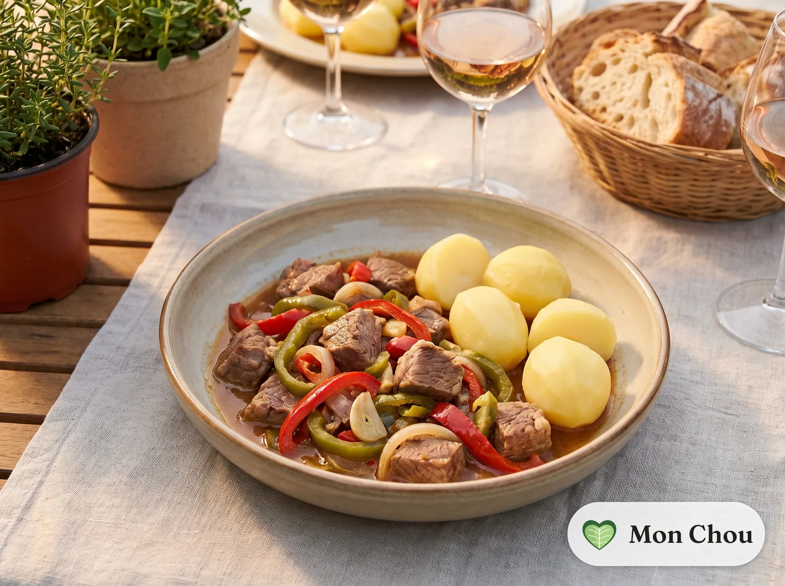Axoa de veau et pommes vapeur