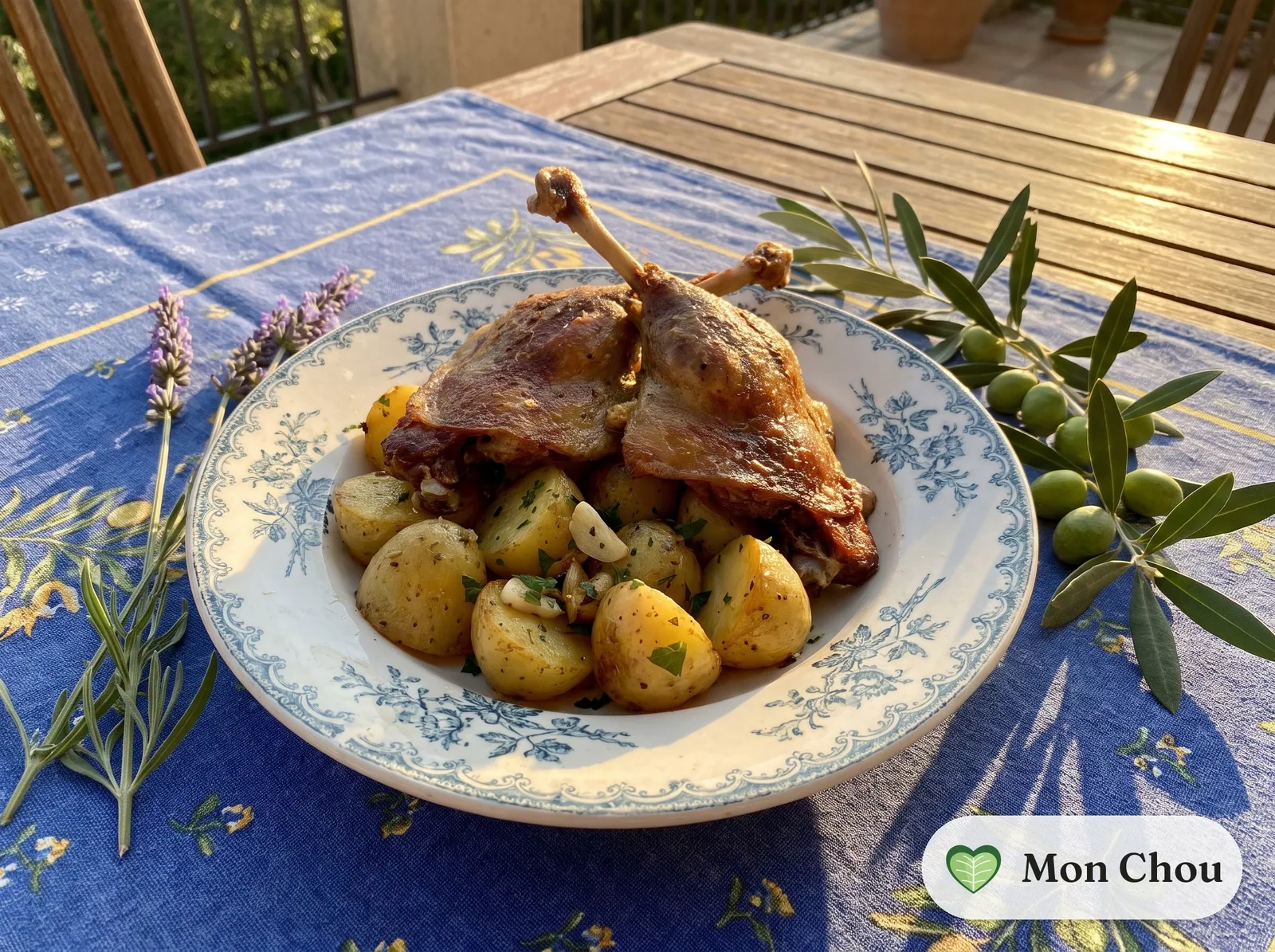 Duck confit with sarladaise potatoes
