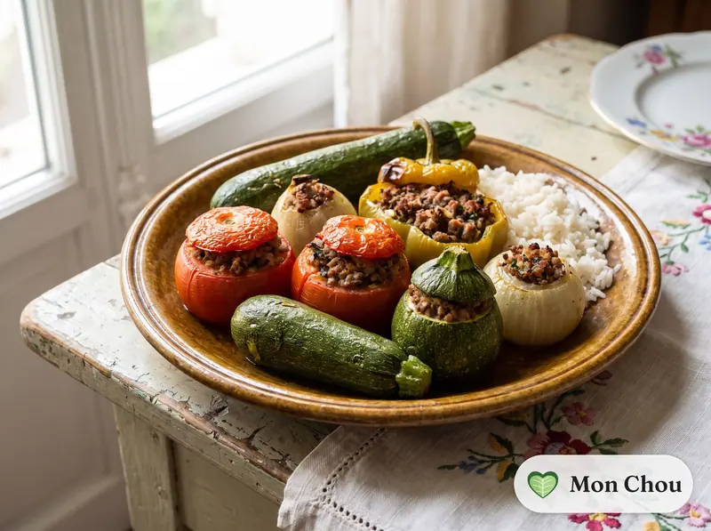 Petits farcis niçois et riz
