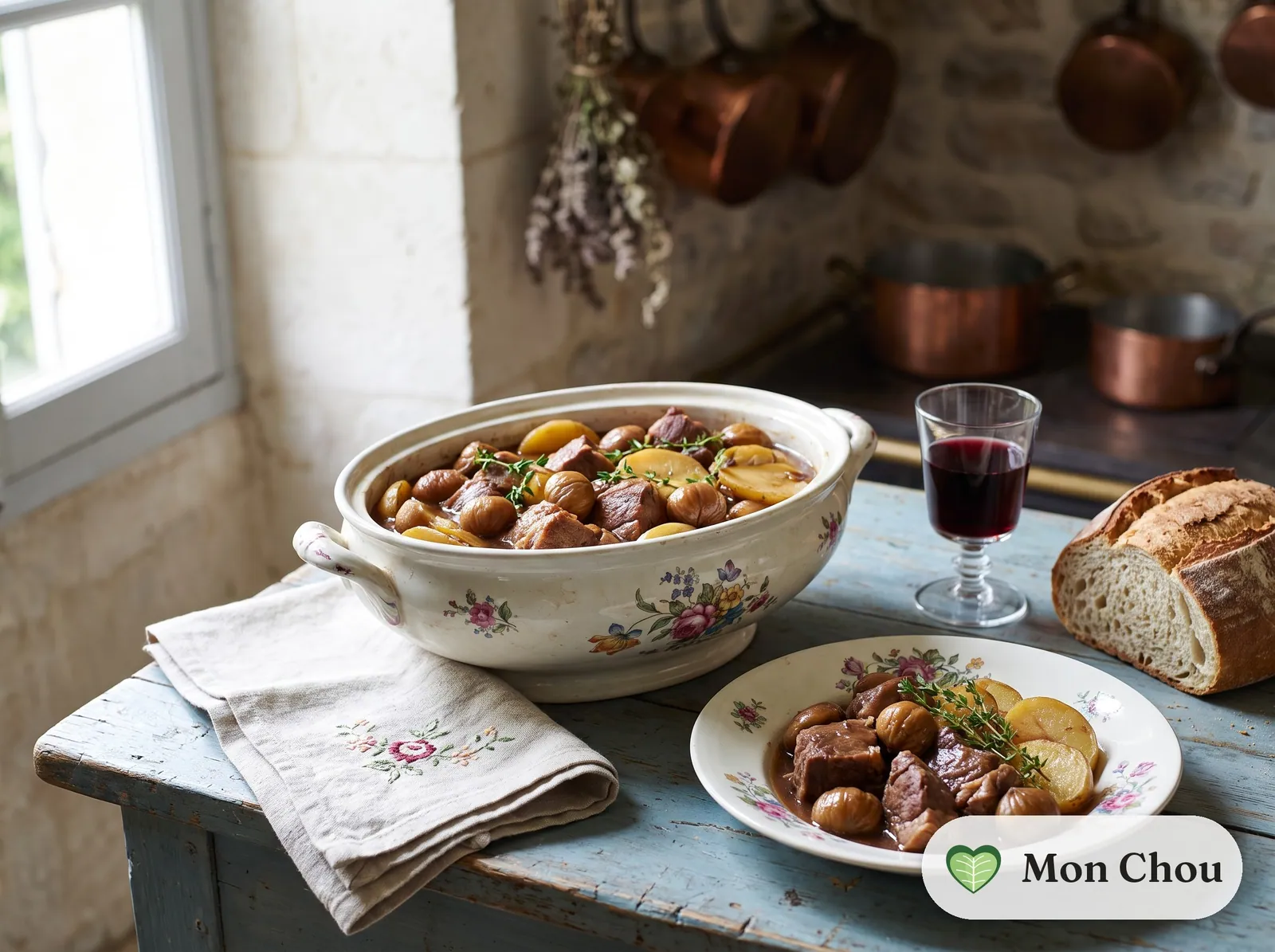Porc aux châtaignes et pommes de terre