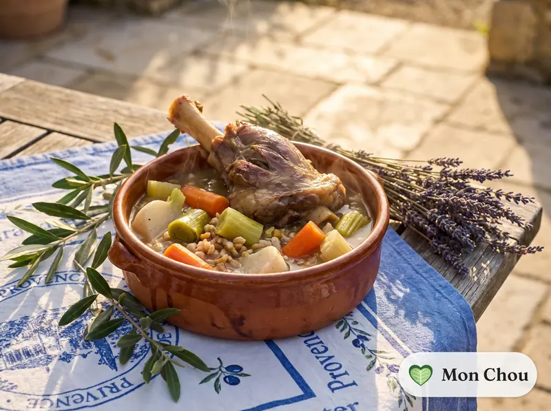 Soupe d&rsquo;épeautre au jarret d&rsquo;agneau