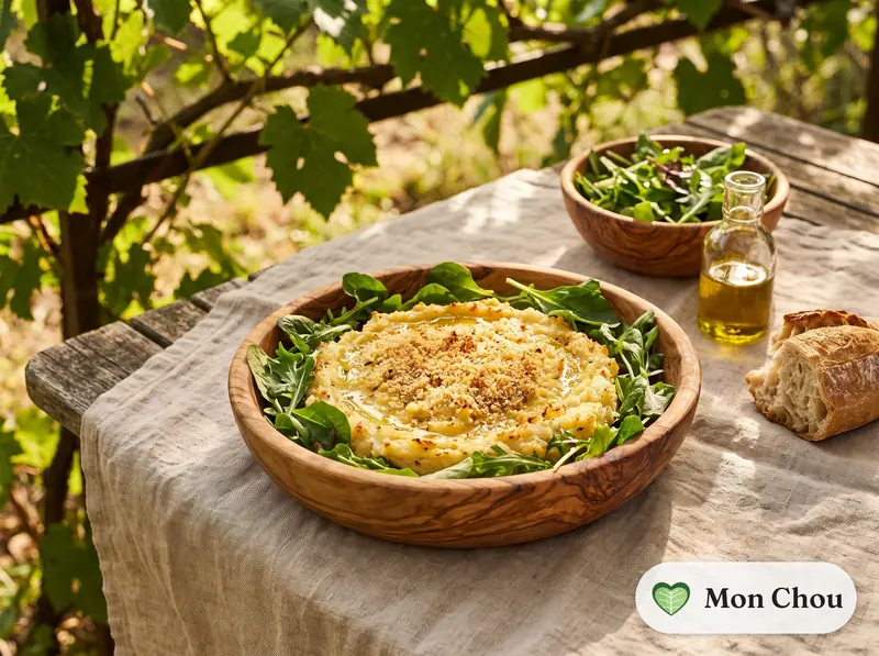 Brandade de morue nîmoise et salade verte