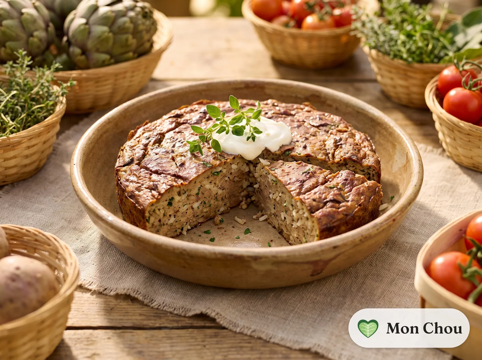 Hähnchenleber Gratin mit Tomatensauce und Reis