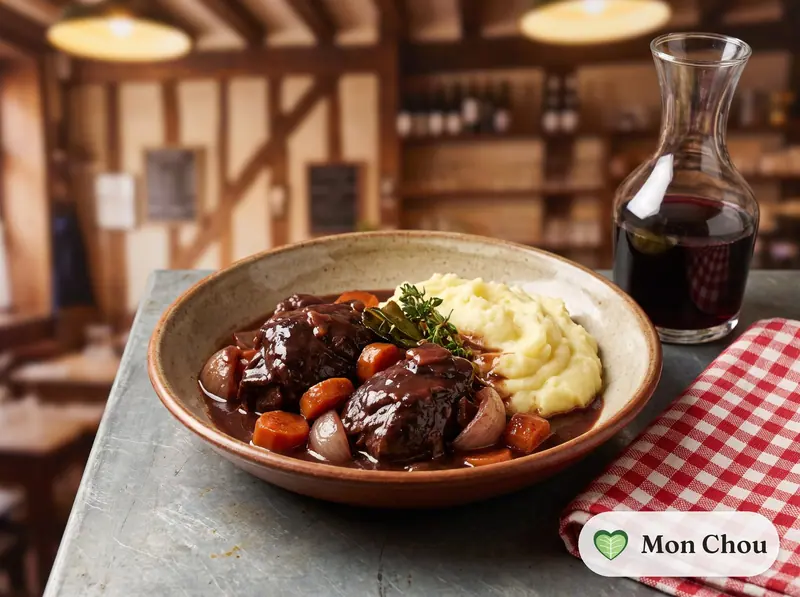 Joues de porc au vin de Cahors et purée