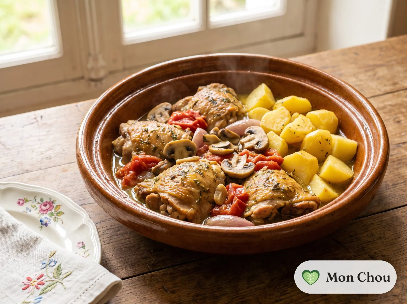 Chicken Célestine with potatoes