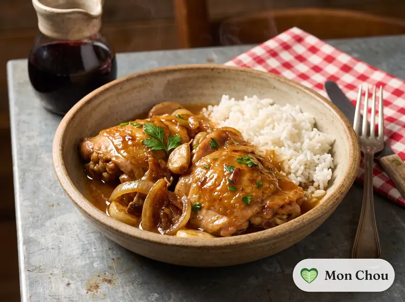 French chicken in vinegar with rice