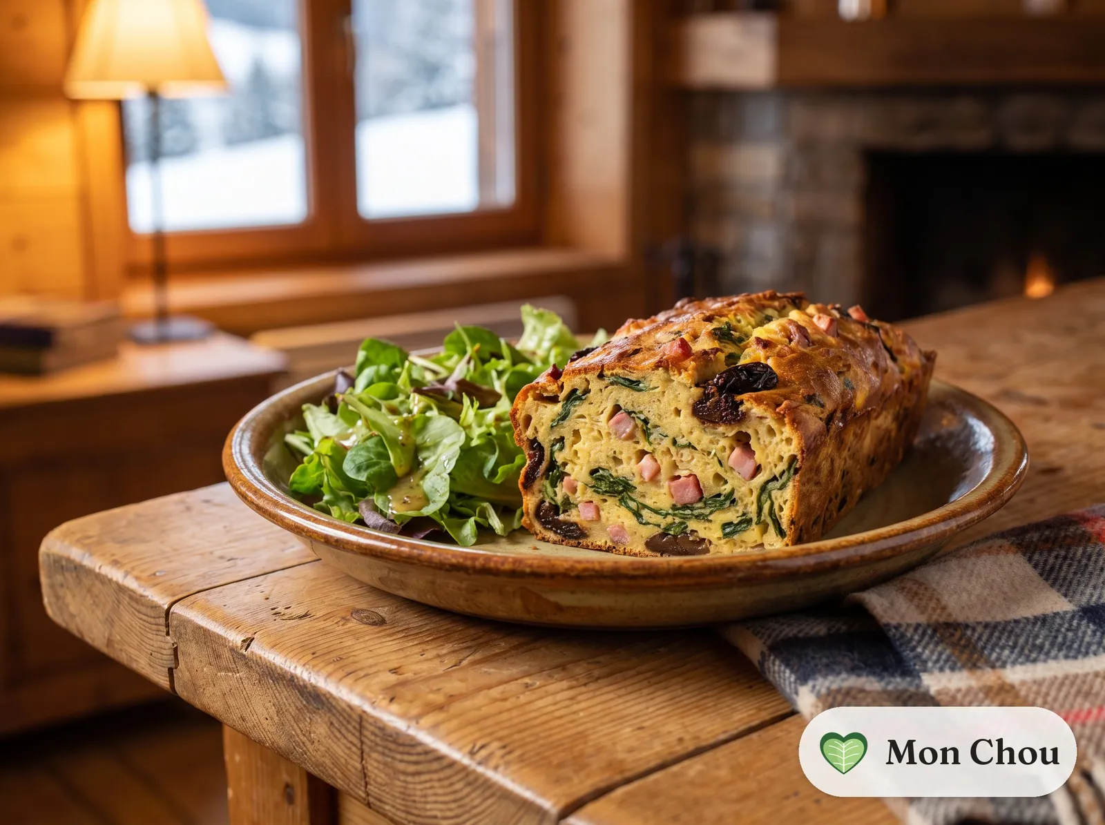 Pounti auvergnat et salade verte