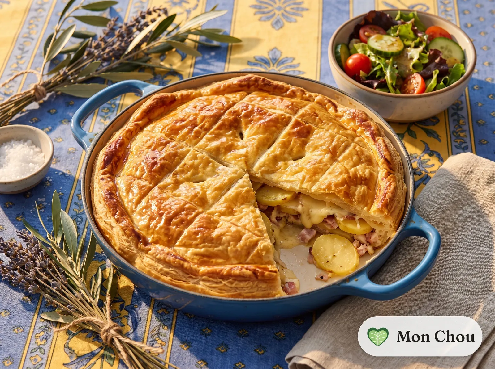 Tourte savoyarde et salade
