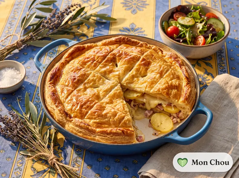 Tourte savoyarde et salade