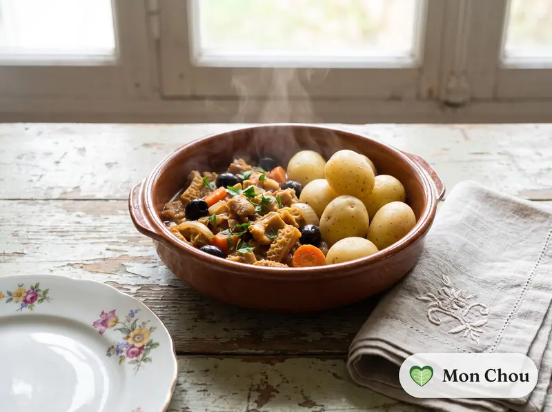 Tripes à la niçoise et pommes vapeur