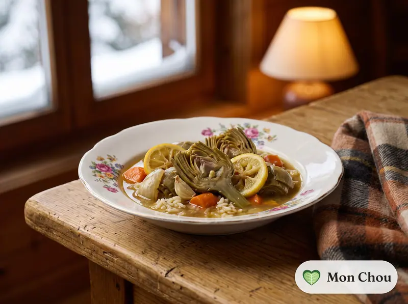 Artichauts à la barigoule et riz
