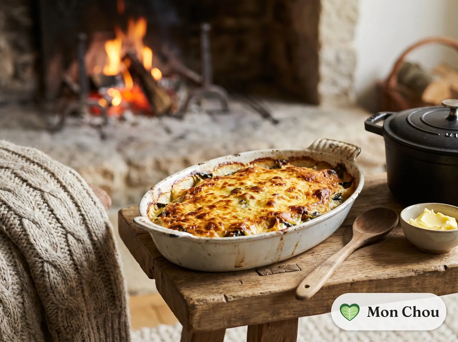 Gratin de blettes et pommes vapeur