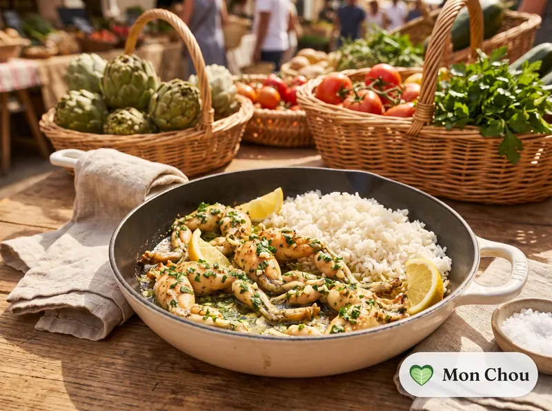 Cuisses de grenouilles en persillade et riz