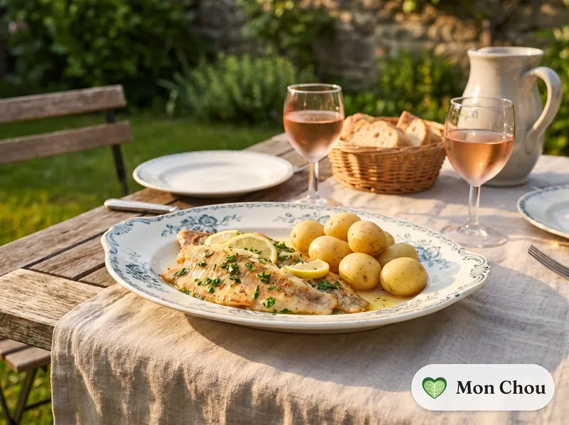 Filets de perche meunière et pommes vapeur