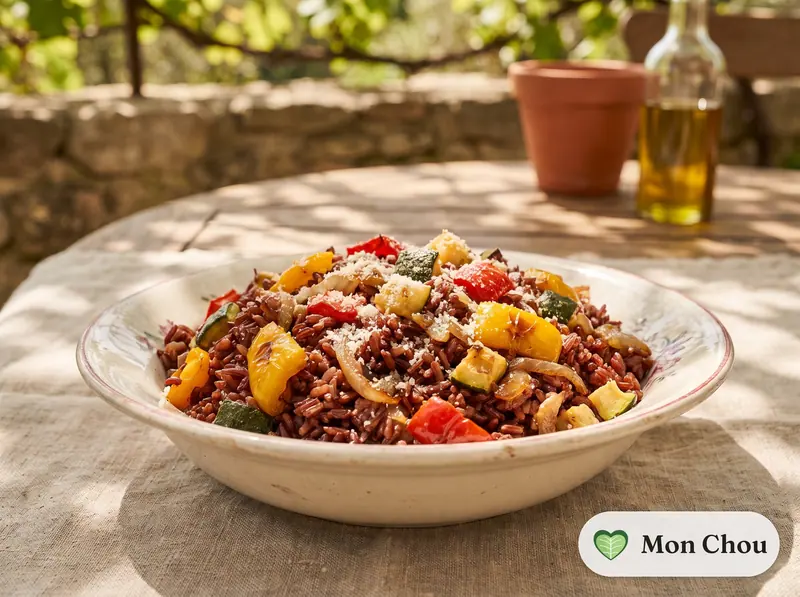 Riz rouge de Camargue aux légumes