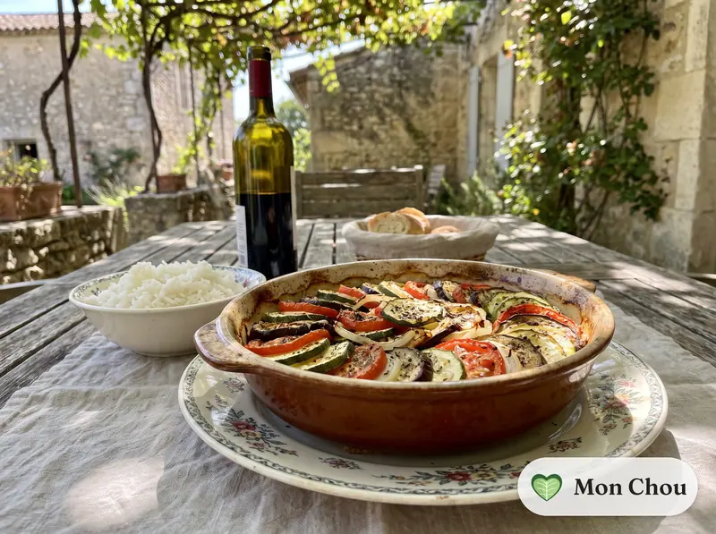 Tian provençal et riz
