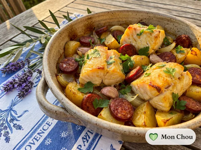 Cabillaud au chorizo et pommes de terre