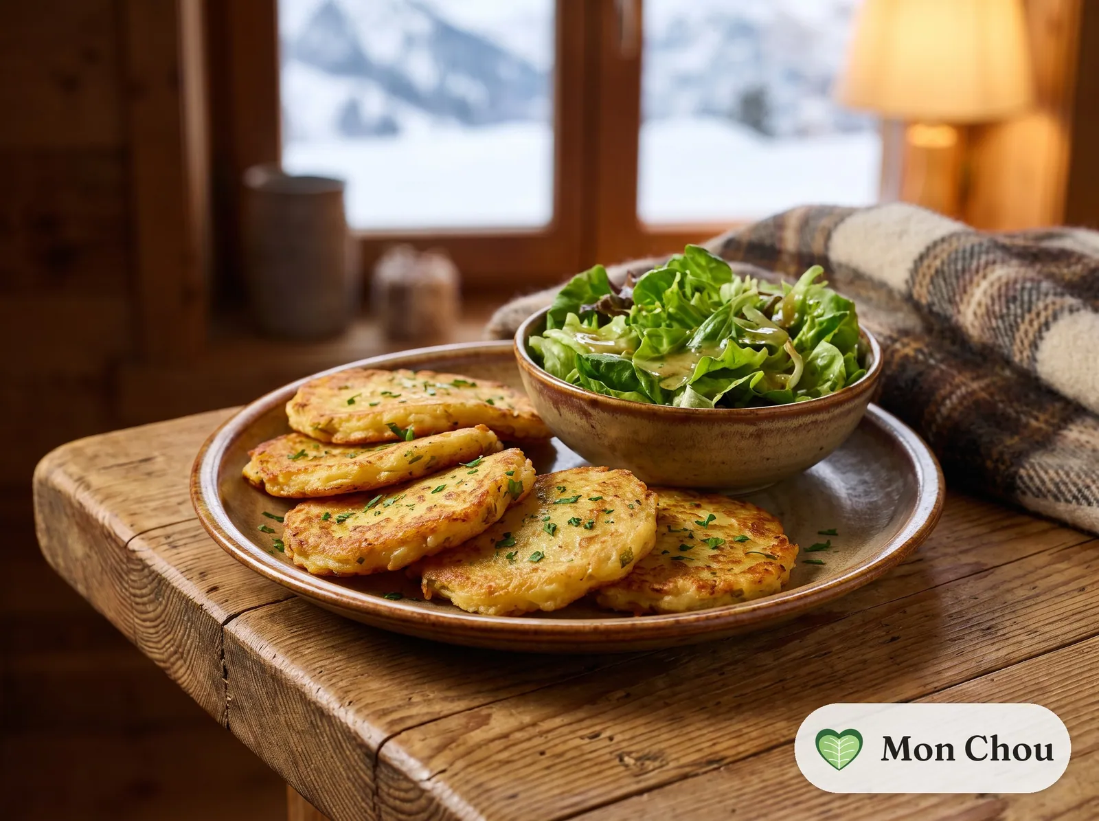 Matafans aux pommes de terre et salade