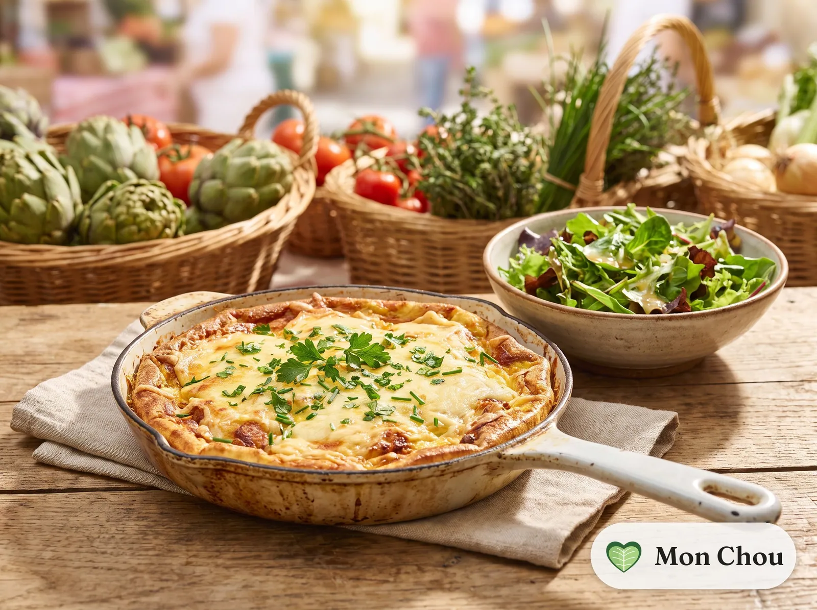 Pascade aveyronnaise et salade