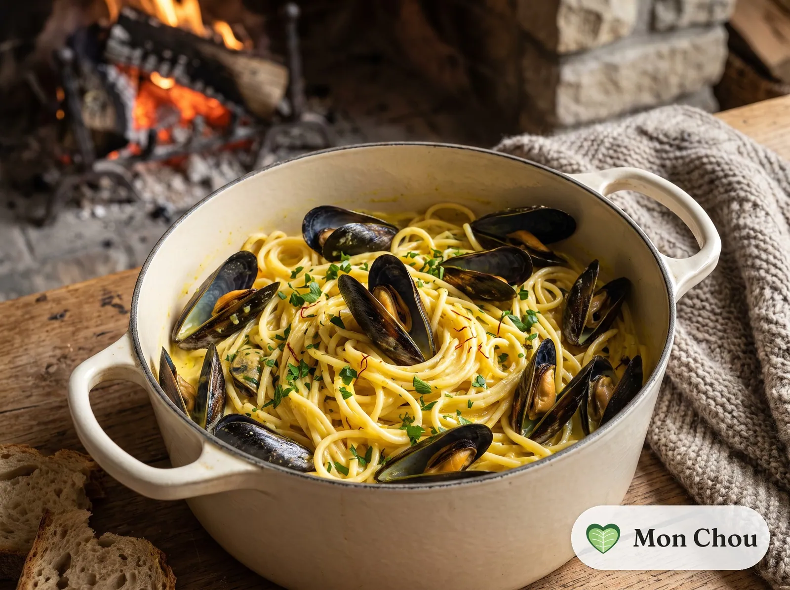 Muschel-Safran-Pasta