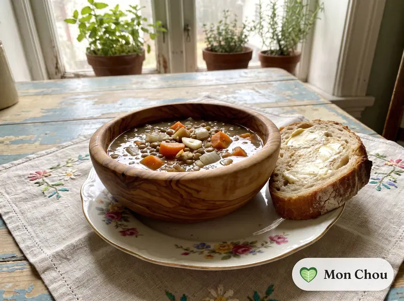 Soupe de lentilles vertes du Puy
