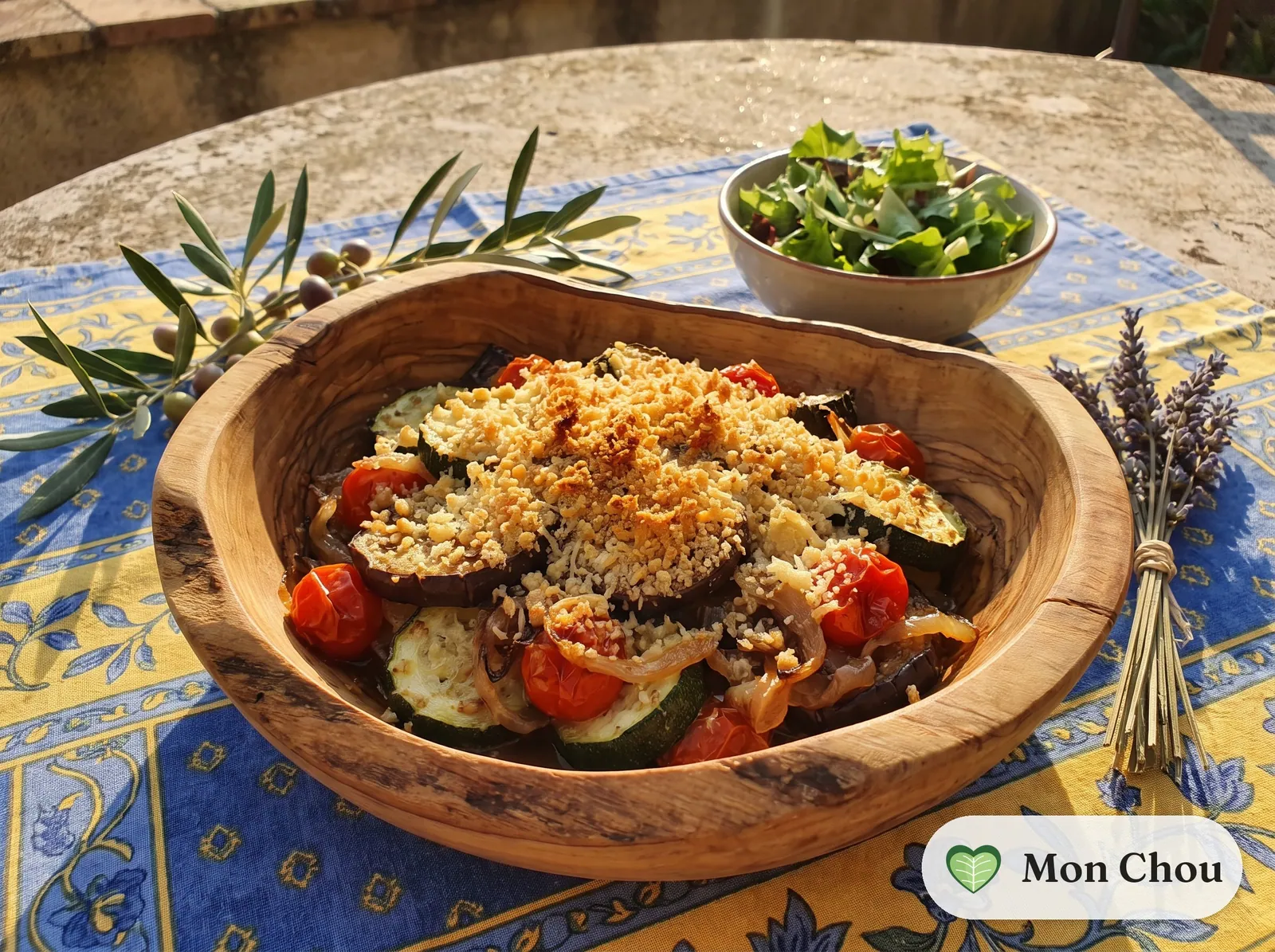 Sommergemüse-Crumble mit Parmesan
